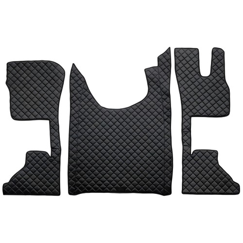 Black floor mats eco leather - floor,