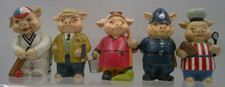 The Leonardo Collection Professional Pigs Ornament Bundle (Set of 5)