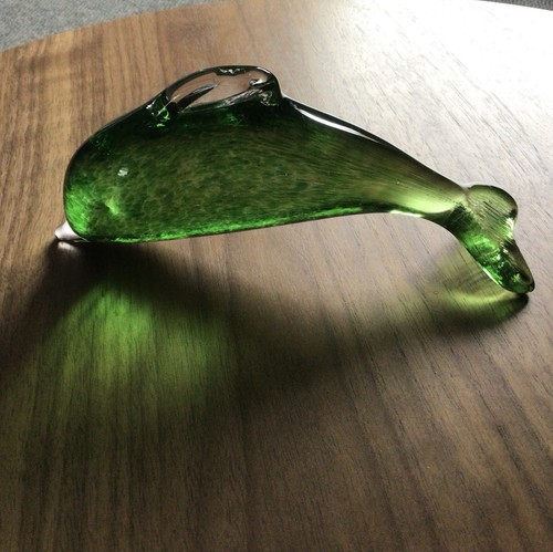 Wedgwood glass dolphin green - glass,