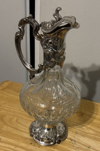 Antique silver cut crystal - antique,