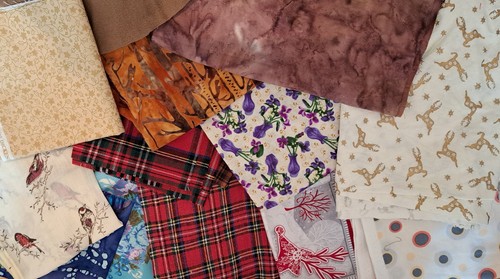Mixed fabric offcuts sewing - offcuts,