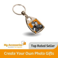 Blank Metal Photo Keyring 25mm Square MF Insert Size - Personalise Gifts & Promo