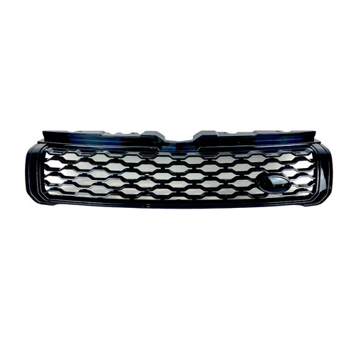 Gloss black front grille - black,