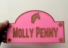 Personalised Horse Sign-  Name Plaque, Sign,Nameplate,Stable Door Horses Name 3D