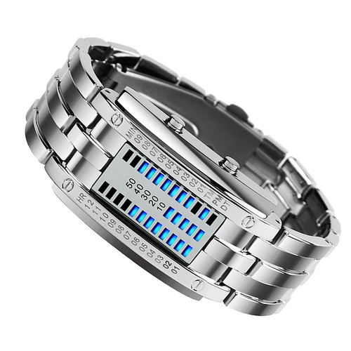 Mens binary watch casual - binary,