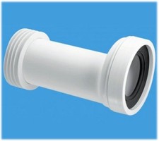 McALPINE WC-CON5 Extended / Long Offset WC Toilet Pan Connector 20mm Off Centre