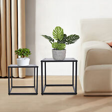 Tray Metal End Table, Sofa Table Small Round Side Tables,Indoor Snack Table