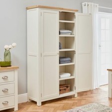 Cotswold Cream Painted Double Linen Storage Cupboard - WT55-LIN
