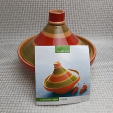 Lakeland Stoneware Tagine 1.2L Striped Moroccan Terracotta Cooking Pot rrp£49.99
