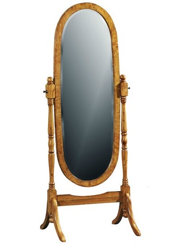 Walnut cheval mirror - walnut,