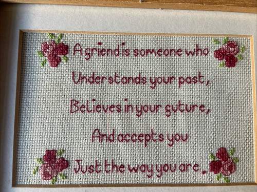 Hand embroidered friendship - hand,