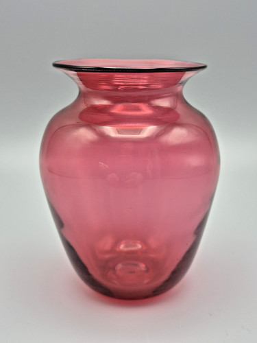 Vintage cranberry glass vase - vintage,