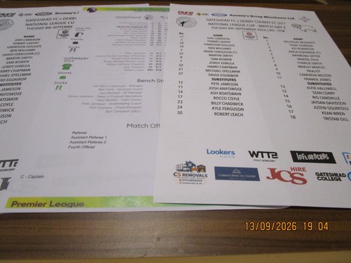 Gateshead derby county - , v