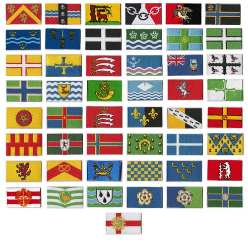 County flag embroidered - uk,