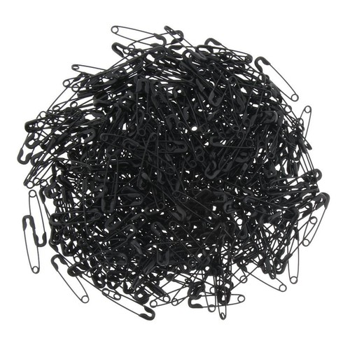 Glossy metal safety pins - metal,