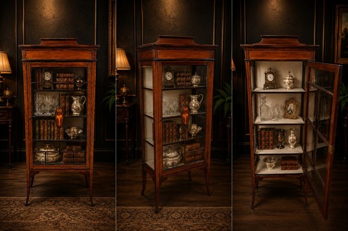 Rare edwardian inlaid display - rare,