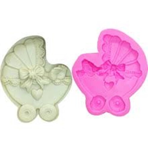 Silicone baby pram mould - baby,