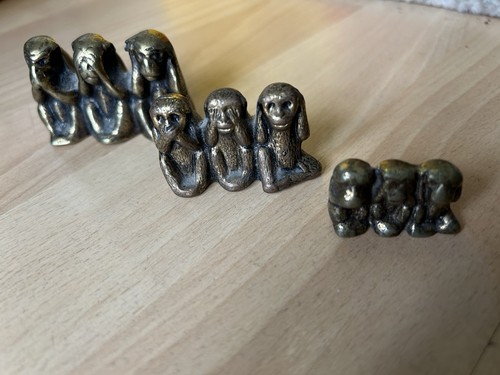 Vintage brass three wise - vintage,