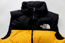 North Face 700 Nuptse men's puffer gilet  down medium yellow & black LJKTC718
