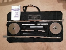 X-POLE Sport chrome 40mm Dance pole complete with original storage bag. 88"-108"