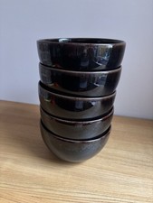 5 x Jars France TOURRON Bowls blue 14 cm hardly used