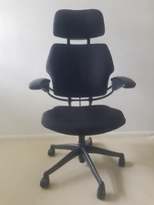 Humanscale Freedom NEW BLACK FABRIC & GAS STRUT  Headrest Task Chair Arms Office