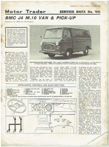 Austin morris van pick - austin, pick-up