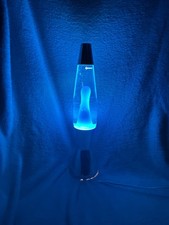 Mathmos Astro Baby Lava Lamp Blue Liquid Silver Base Retro Lighting