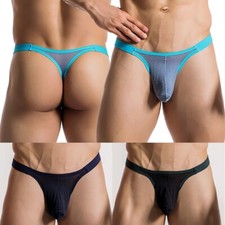 Men Sexy Low Rise Bulge Pouch Thong T-Back G-String Briefs Lingerie Underwear ❤