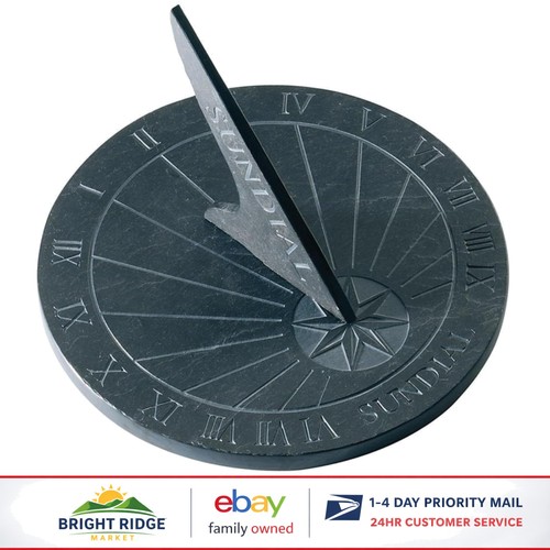 Decorative slate sundial - slate, with