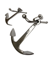 Metal Ship Anchor Set of 2 Maritime 36 & 23 cms au