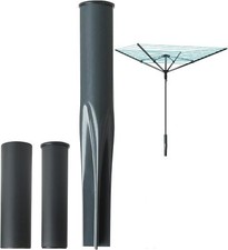 Metal Ground Spike Rotary Dryer Soil Socket Outdoor Airer Washing Line Adapter