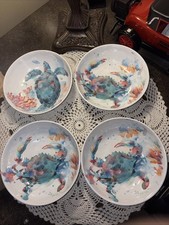 Mainstays Melamine Sea Turtle And Crab Bowls—Set Of 4–8” Diameter