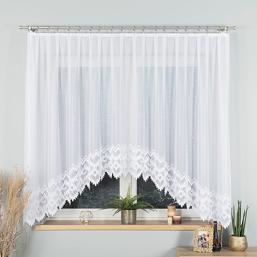Jardiniere arched net curtain - arched,
