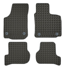 Fits Seat Leon 2009 To 2012 Tailored Black Rubber Car Floor Mats 4-Pcs