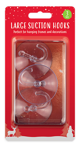 3pc large suction cup - cup, hooks