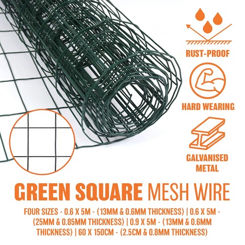 Green coated galvanised - green, wire
