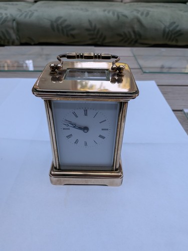 Brass antique carriage clock - carriage,
