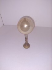 Crystal ball brass Metal stand - Could Be For A Lamp Or Door Knob Fixture 