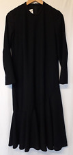 Vintage Norman Linton Black Midi Dress.Mod.60's,70's.Loose fit and flare.14.