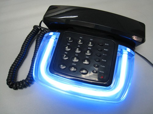 Neon blue black desk novelty - neon, blue/black
