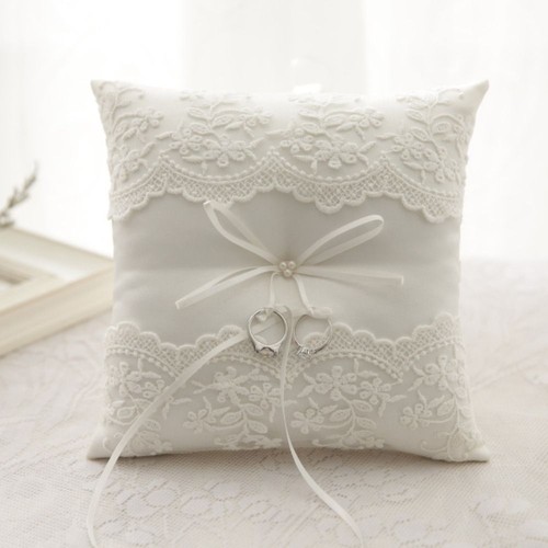 White ring bearer pillow - white,