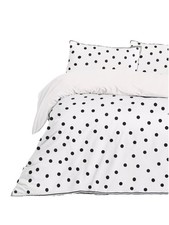 White Polka Dot Reversible