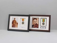 Personalised Military Medal display Frame for One Medal and a 6x4" Photograph