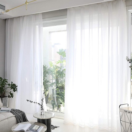 Pair voile curtains - (2,