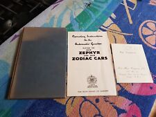 Ford Zephyr Mk2 Original Bound Instruction Book Owners Handbook 1959 VGC Auto