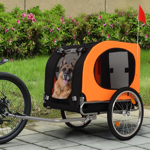 Foldable dog bike trailer - dog, pet