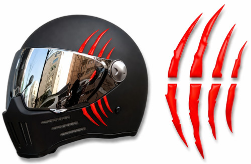 Red monster claw scratch - red,