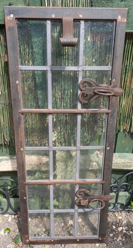 Antique wrought iron window - iron,