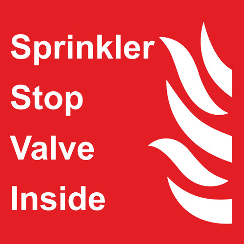 Sprinkler stop valve - stop, inside